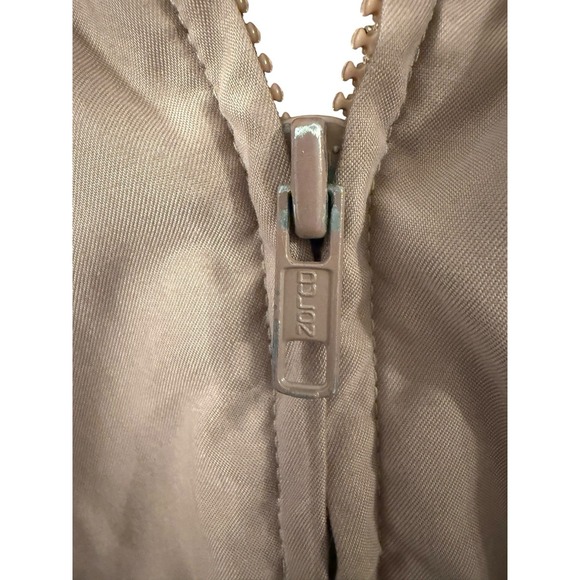 Vtg Orvis Khaki Softshell Fleece Lined Jacket Bomber Hunting Chore Men's Sz L - Picture 3 of 7